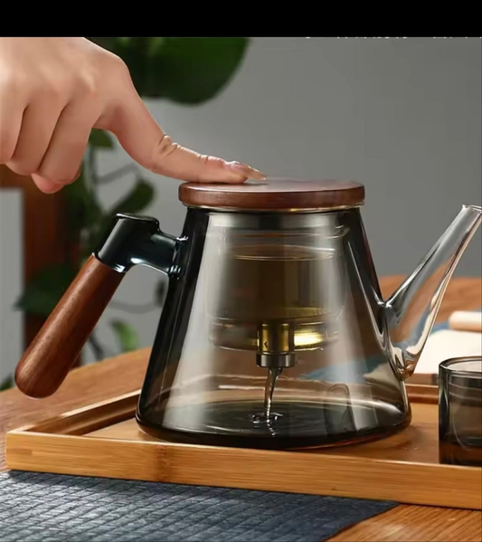 Classy Frosted Glass Tea & Beverage Pot