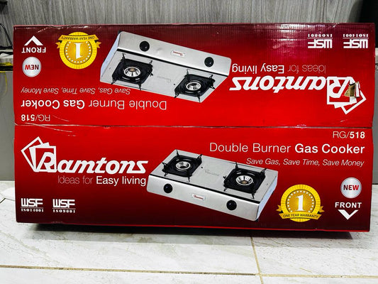 Ramtons Stainless Steel, 2 Burner, Gas