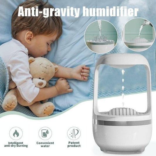 Anti gravity water droplets humidifier 