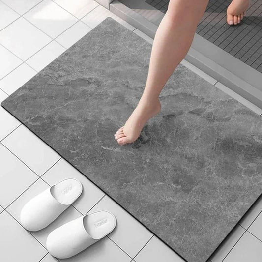 Marble-like Antislip absorbent bathroom mat