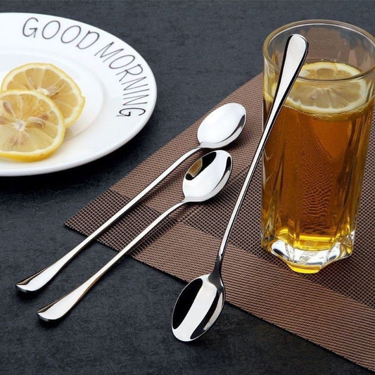 6pcs Stainless steel Long tea Spoon