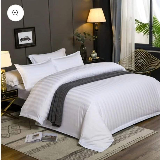 White striped duvet cover sets