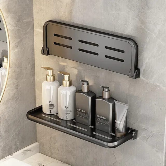 2pcs Foldable Metallic Rectangular Multi-purpose Floating shelf