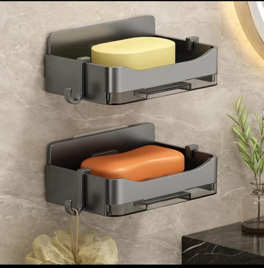 Soap holder with hooks