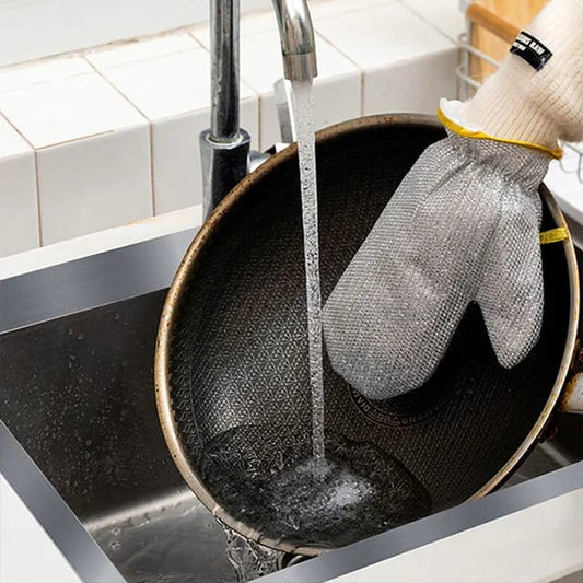 Waterproof lining multi-use steel wire dishwashing gloves a pair