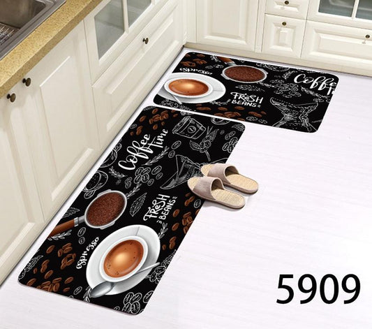2pcs kitchen mats with rubber super non-slip underside
