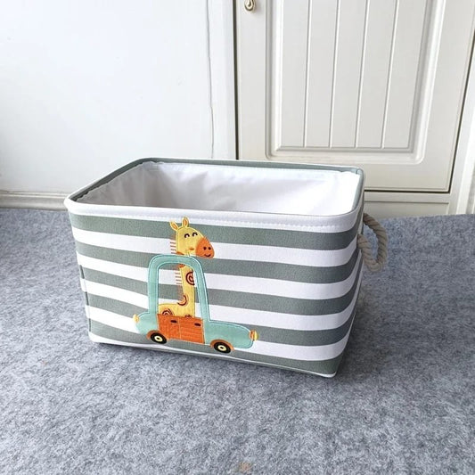 Canvas storage basket