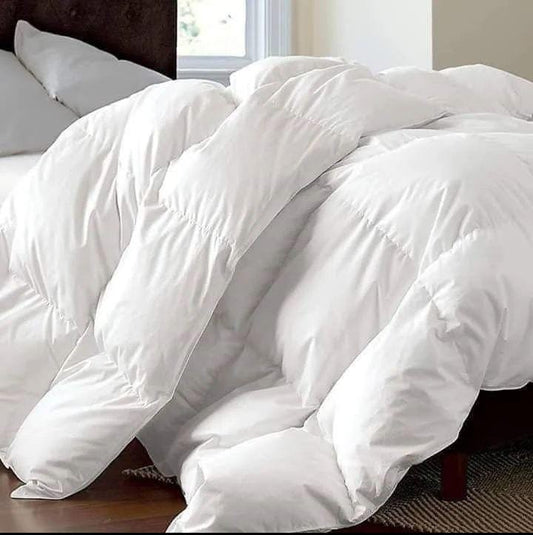 Extra King size White Unbinded Duvet Set