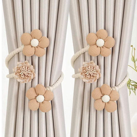 Flower curtain Tieback