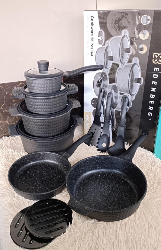 15pcs Edenberg Cookware Set