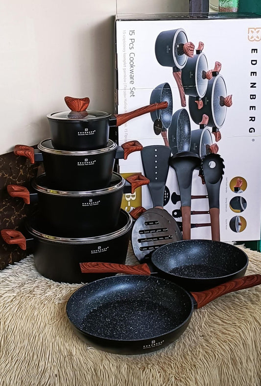 15pcs Edenberg Cookware Set
