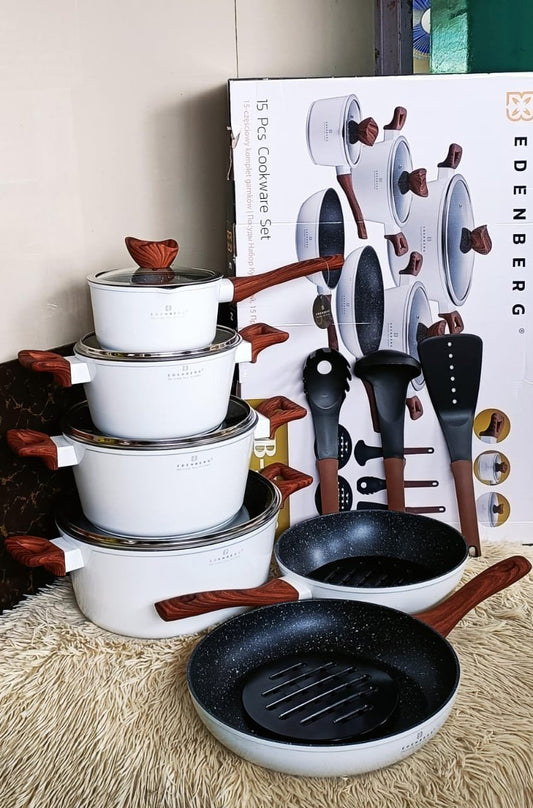 15pcs Edenberg Cookware Set