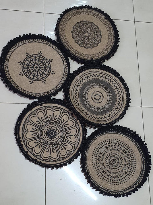 6pcs Elegant African print Heavy Cotton fabric table mats
