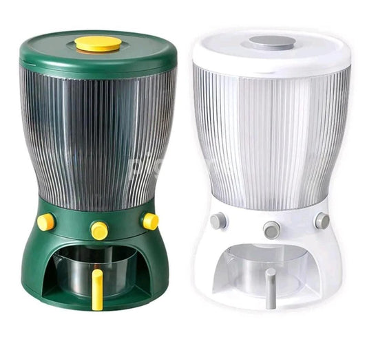Rotating 4 partition cereal dispenser
