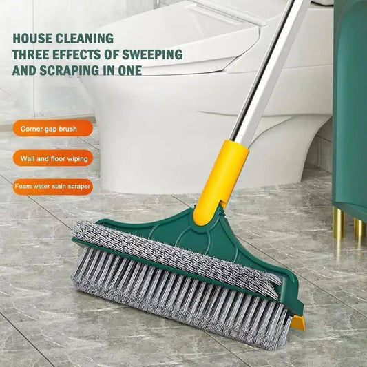 3-in-1 Floor scrubbing V- Shaped Brush, broom Squeegee*