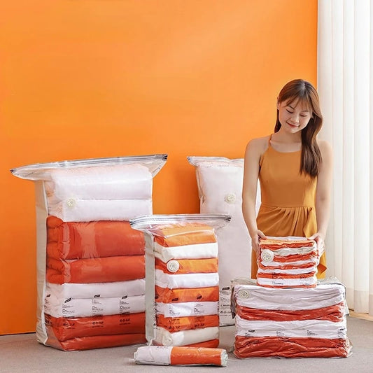 5pcs set No Pump Needed Vacuum Storage Bags