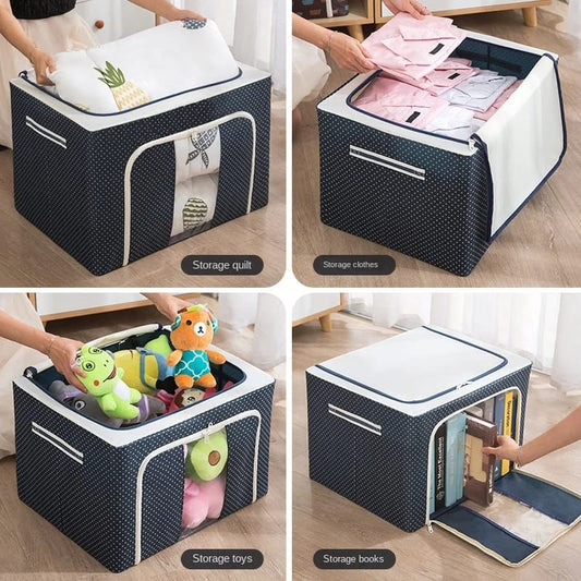 Clothes storage collapsible quilt / cloth organizer