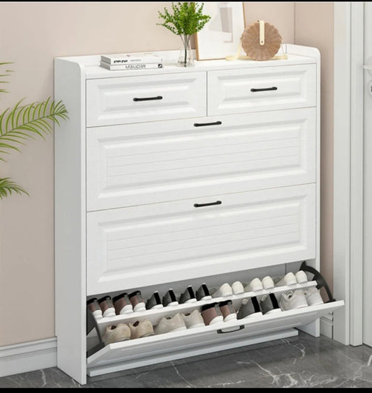 Bucket flip shoe rack/cabinet