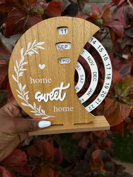 Wooden Creative Perpetual Calendar