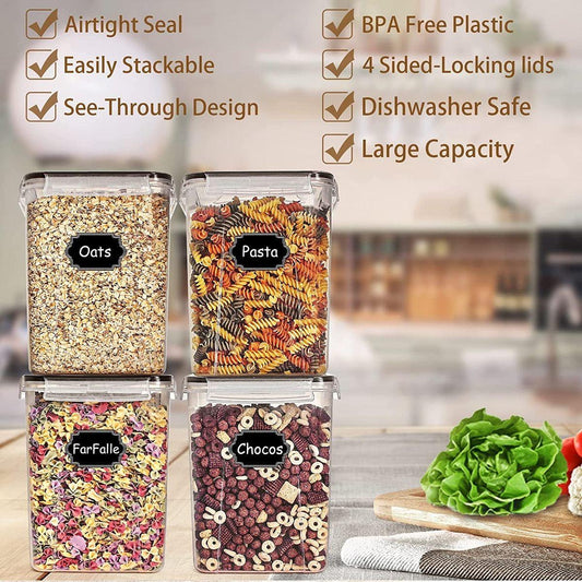 Airtight food storage organiser for kitchen &amp; pantry organisation 