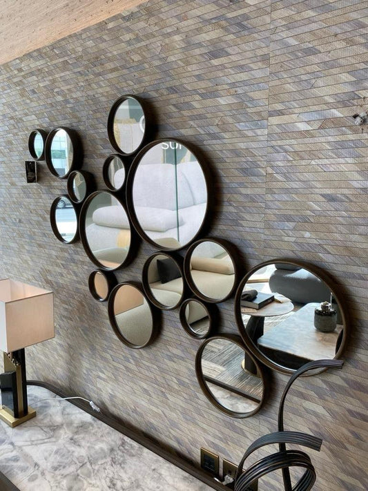 15 circles wall Decorative mirror 