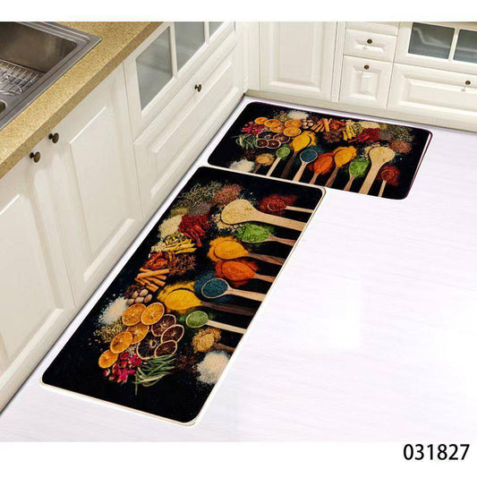 2pcs kitchen mats with rubber super non-slip underside