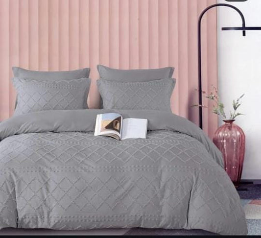 Luxury Tufted Wave Design Duvet cover set