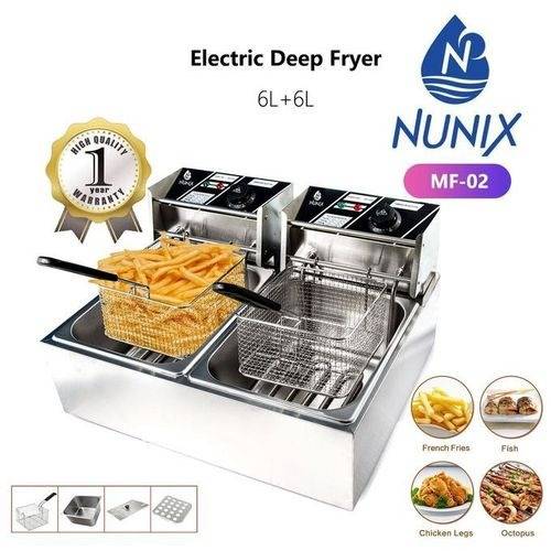 Double electric deep fryer