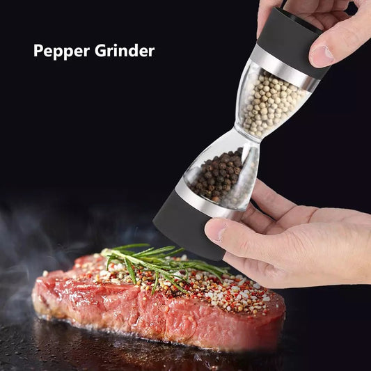 Manually adjustable thickness spice grinder