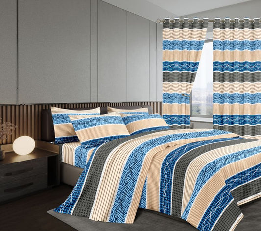 7pc woolen Curtain duvet sets