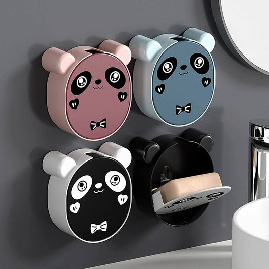Cute panda flip soap holder