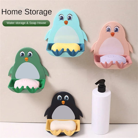 Wall mounted penguin decorative soap dish*