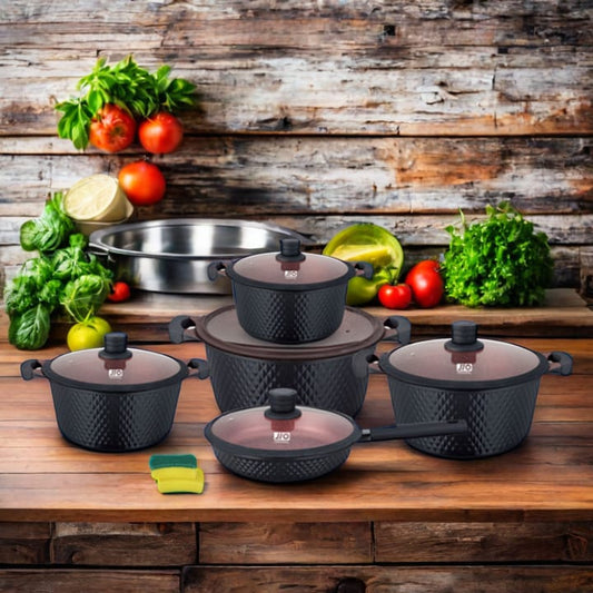 11pcs Heavy Jio Granite Cookware Set