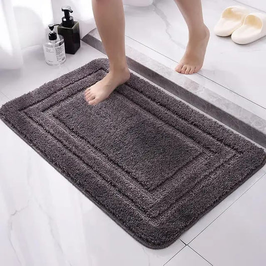 Flocking bathroom mats