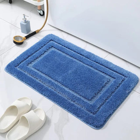 Flocking bathroom mat
