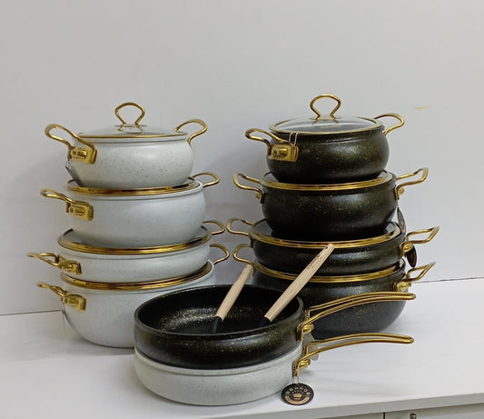 High quality DONNOR HEAVY ELEGANT 11pcs Granite serving/cooking