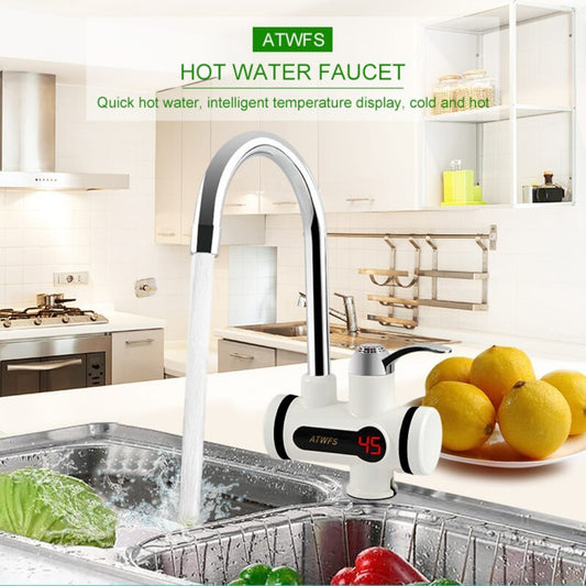 Kitchen Digital Tankless Instant Heater Faucet Hot/Cold Water Tap torneiras .