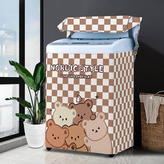 Flowered top load washing machine cover 