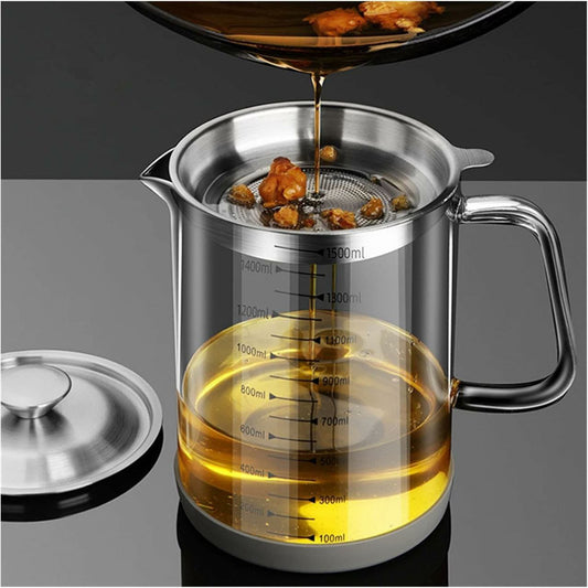 High borosilicate glass oil jar / filter