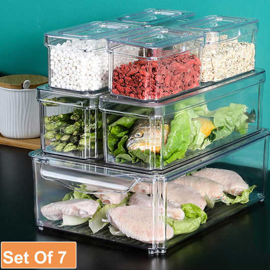 7pcs set stackable storage box