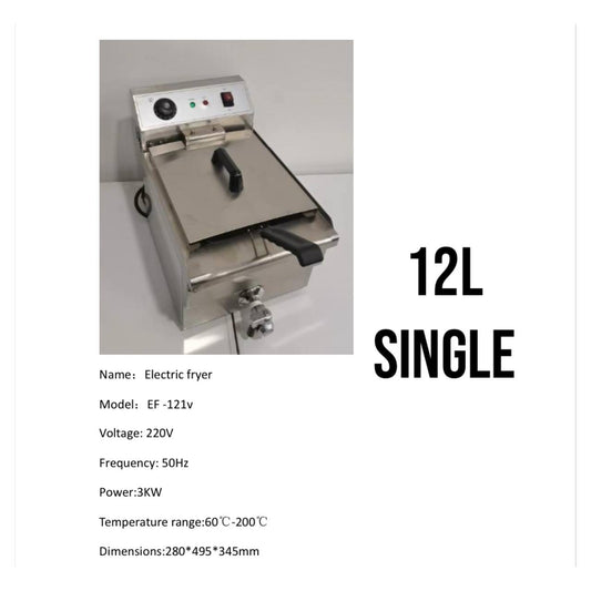 12 Litres Electric Single deep fryers 