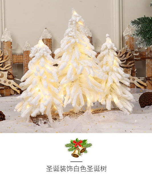 Mini pine white flaked Christmas Deco