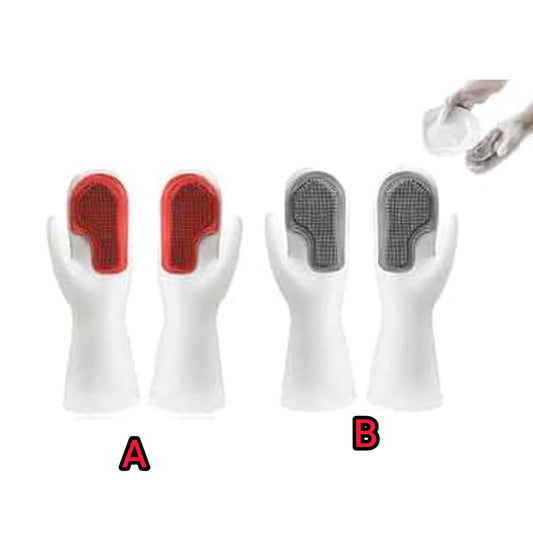 Reusable silicone washing gloves