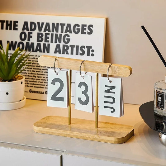 Minimalism Creative Living Room Office Decoration Wooden Calendar