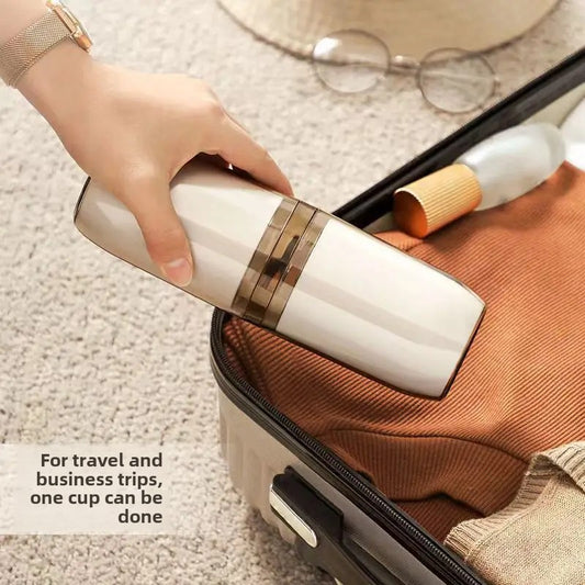 Portable transparent travel toothbrush toothpaste container