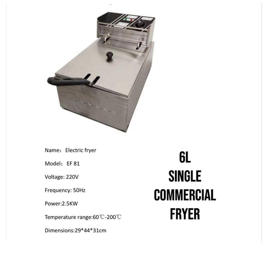 6 litres Electric Single deep fryers