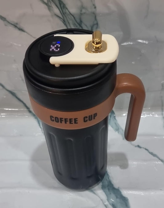 650ml coffee Thermocup with thermometer temperature indicator