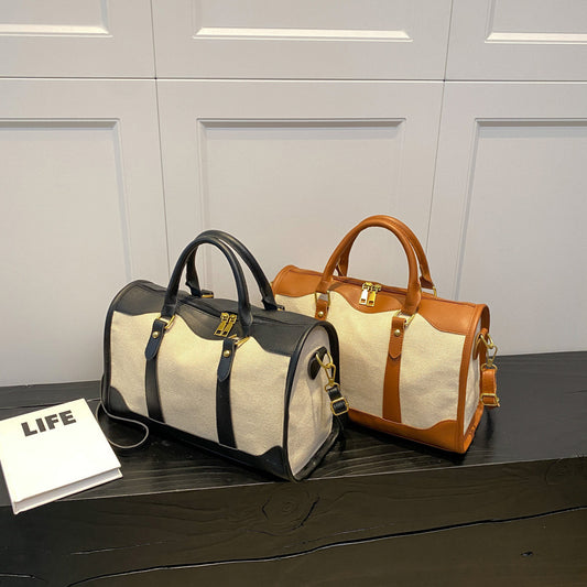 Vintage women's canvas Travel luggage bag/Travel duffle bag