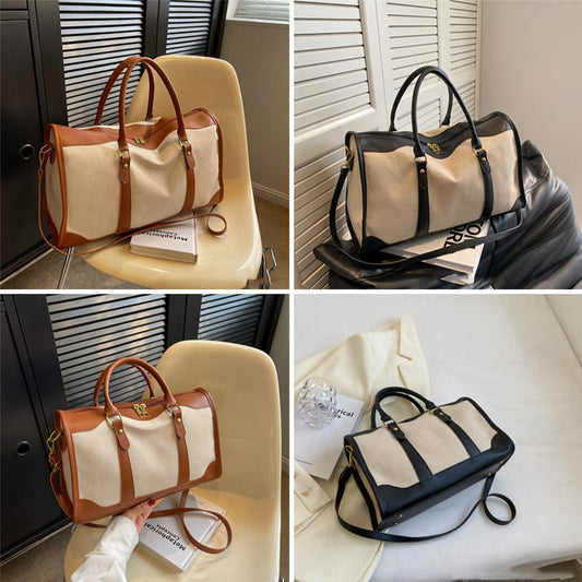 Vintage women's canvas Travel luggage bag/Travel duffle bag