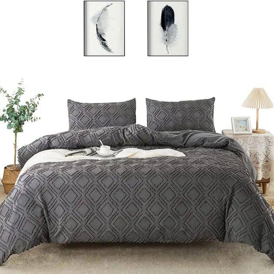 Tufted duvet cover set